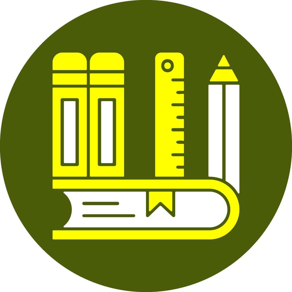 School supplies Solid Style Colorful Icon vector
