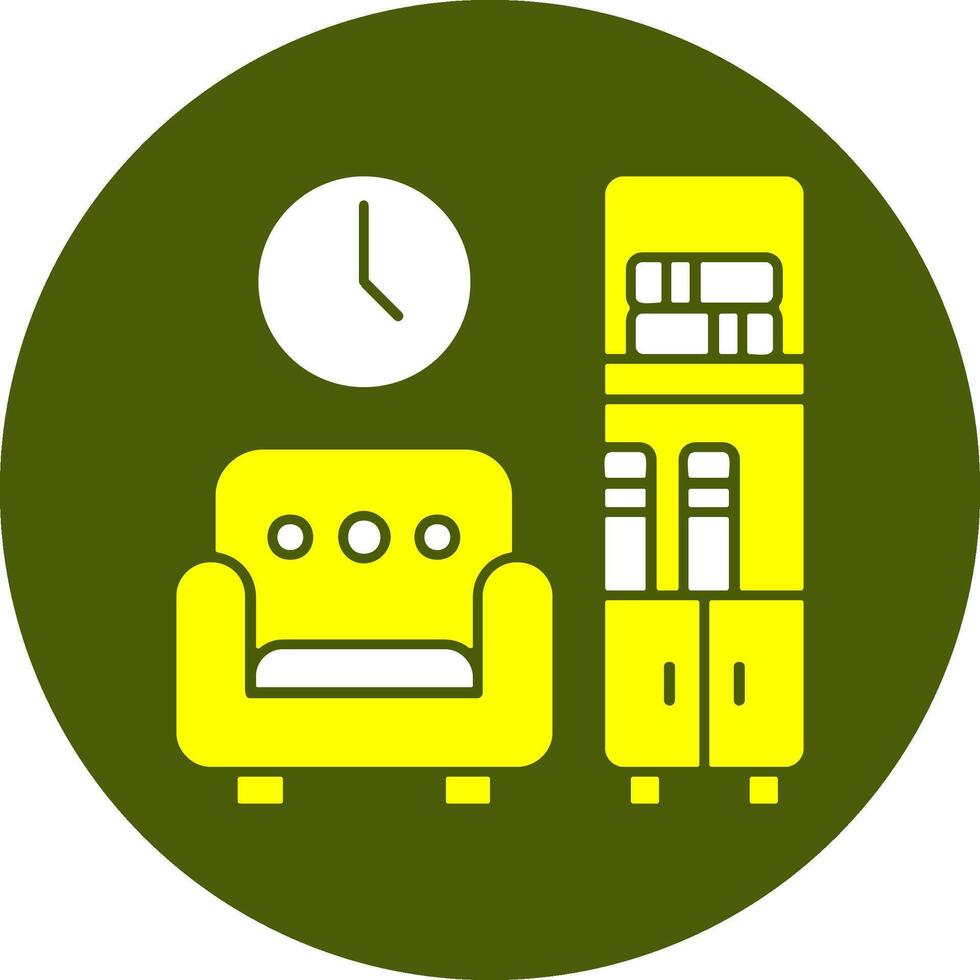 Reading nook Solid Style Colorful Icon vector