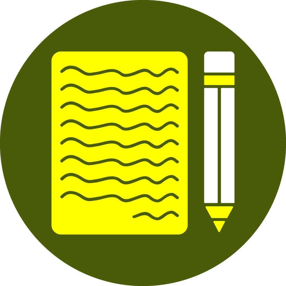 Handwriting Solid Style Colorful Icon vector