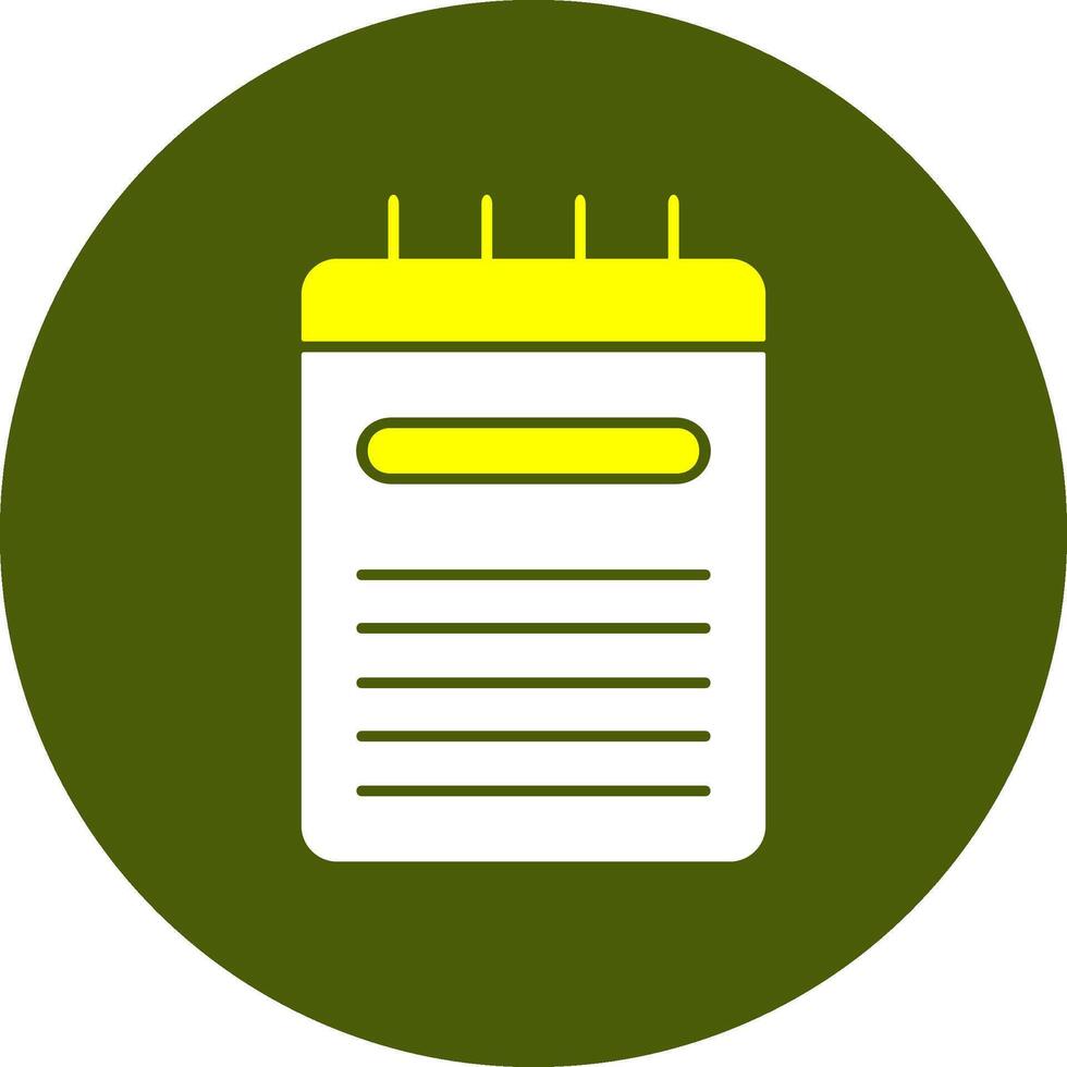 Writing pad Solid Style Colorful Icon vector