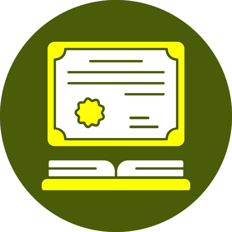 Literacy certificate Solid Style Colorful Icon vector