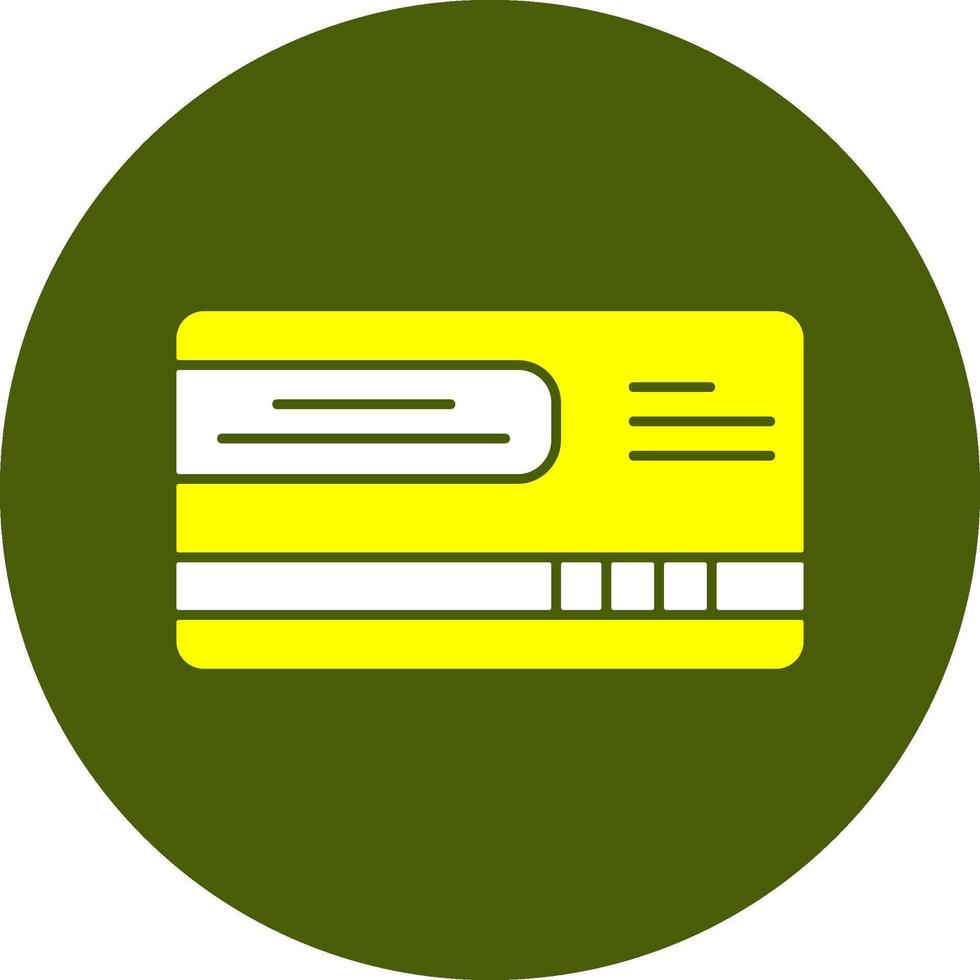 Library card Solid Style Colorful Icon vector