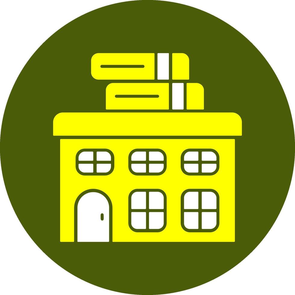School library Solid Style Colorful Icon vector