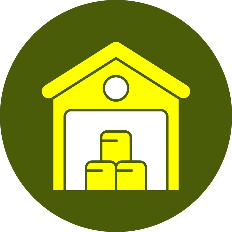 Warehouse Solid Style Colorful Icon vector