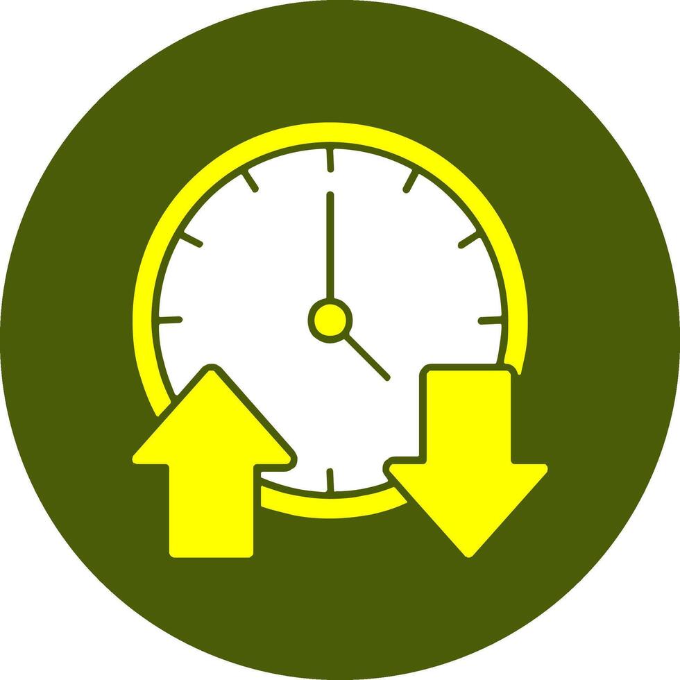 Clocking In Out Solid Style Colorful Icon vector