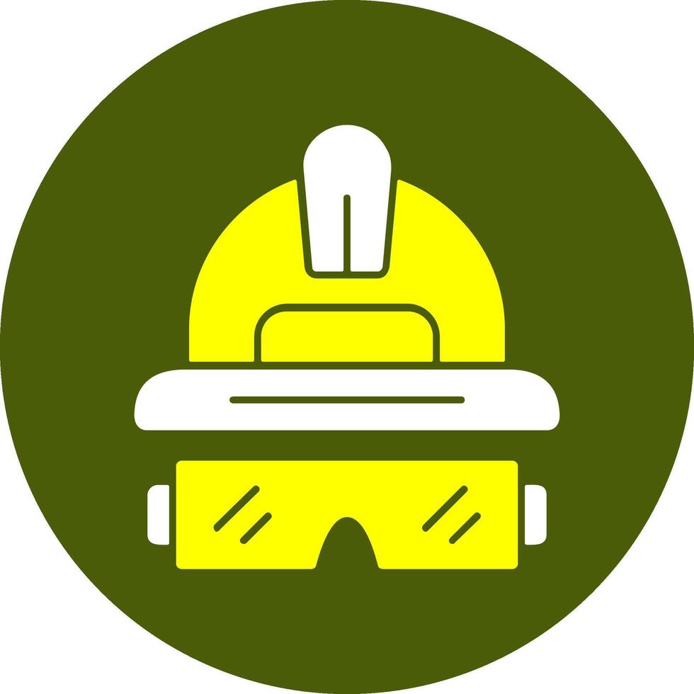 Workers Helmet Solid Style Colorful Icon vector