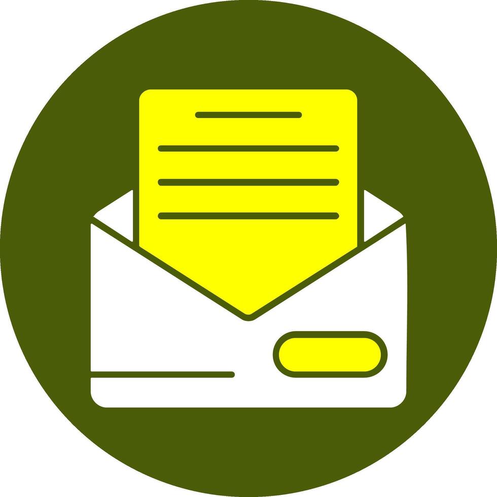 Mail Solid Style Colorful Icon vector
