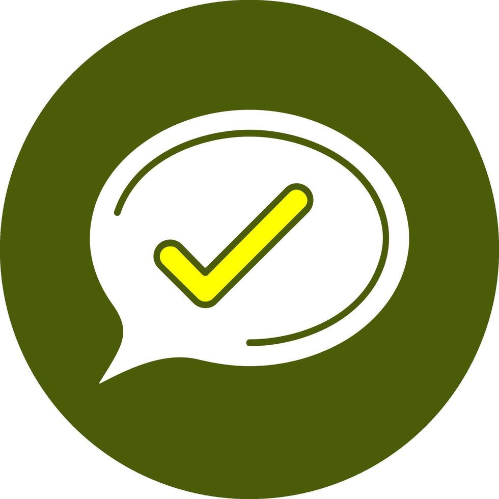 Checkmark Solid Style Colorful Icon vector