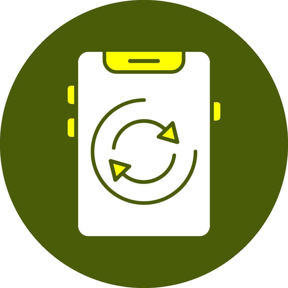 Sync Solid Style Colorful Icon vector