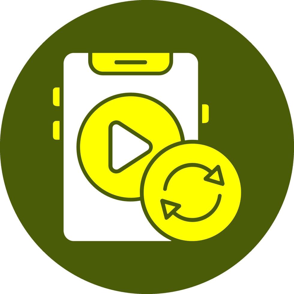 Auto-rotate Solid Style Colorful Icon vector