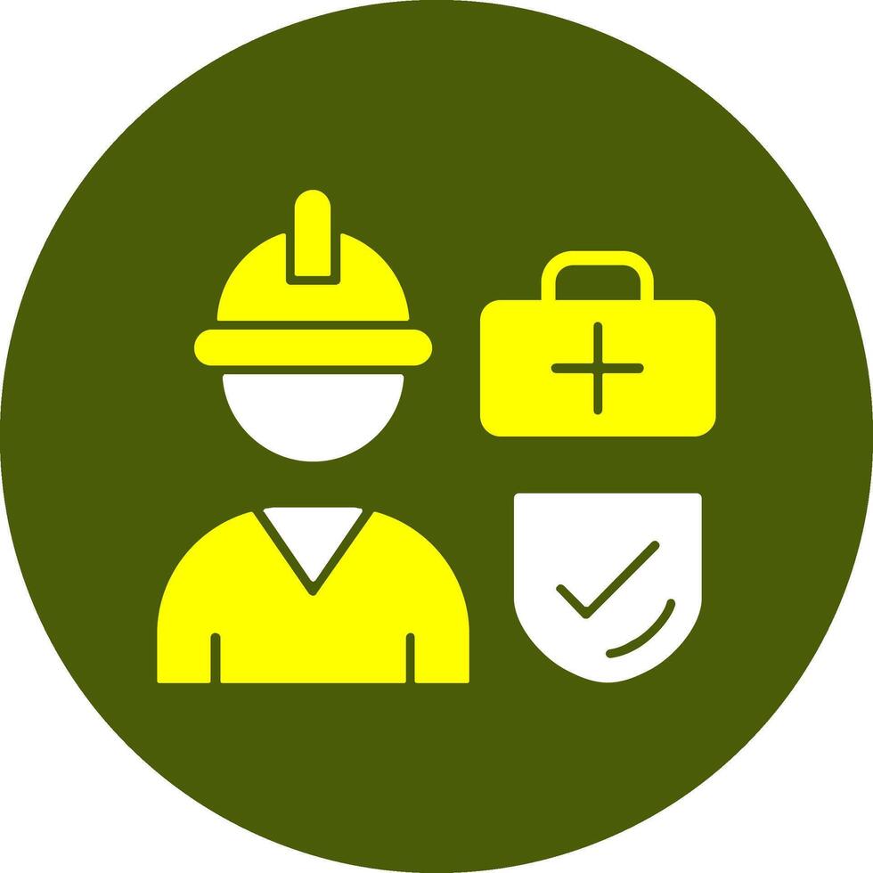 Occupational Health Solid Style Colorful Icon vector