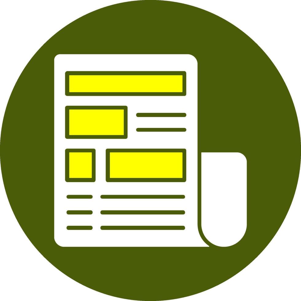 News Solid Style Colorful Icon vector