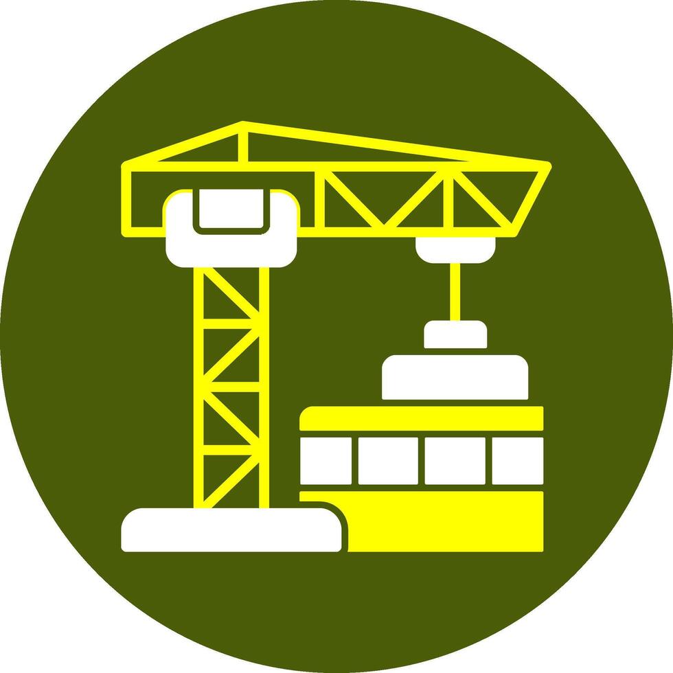 Construction Site Solid Style Colorful Icon vector