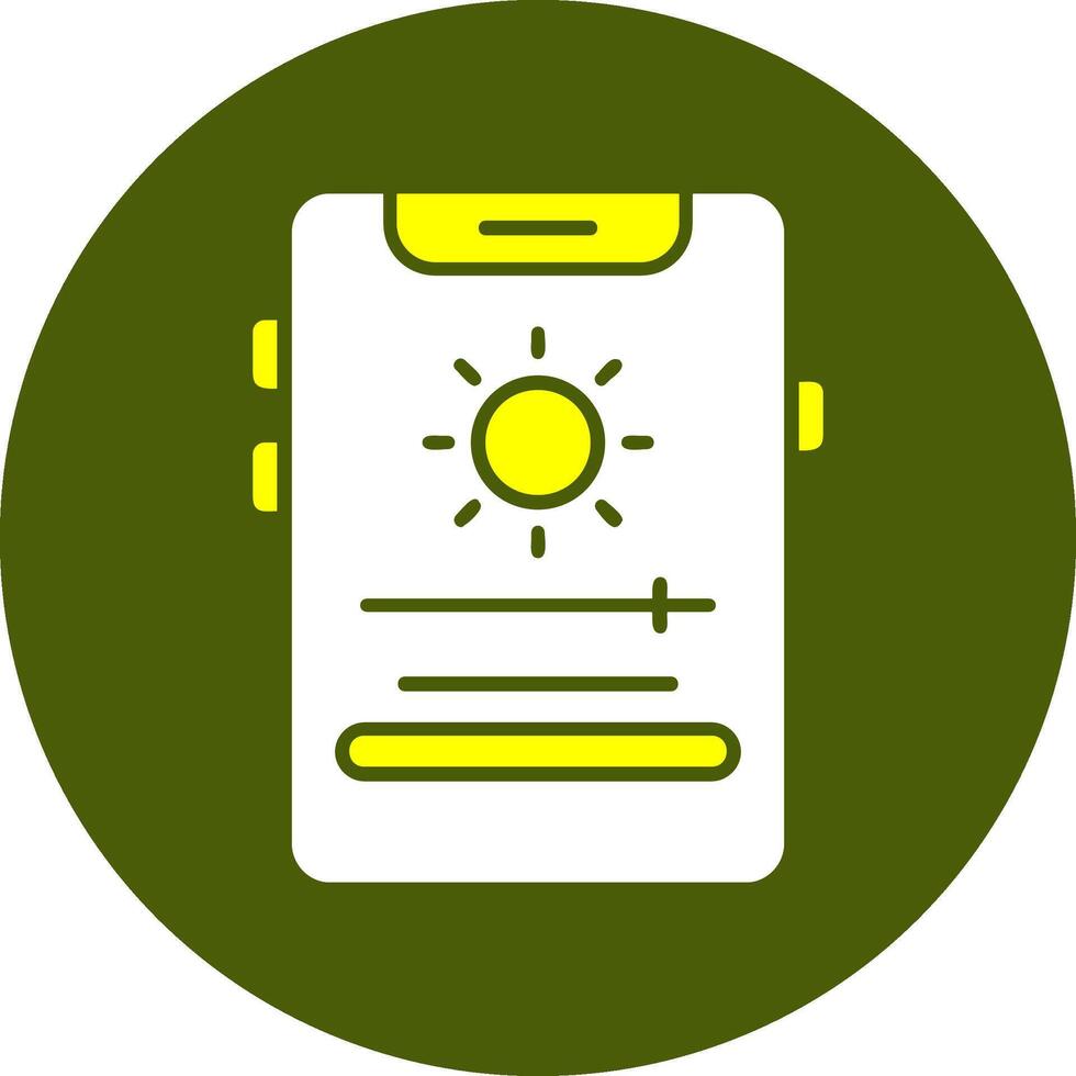 Adaptive brightness Solid Style Colorful Icon vector