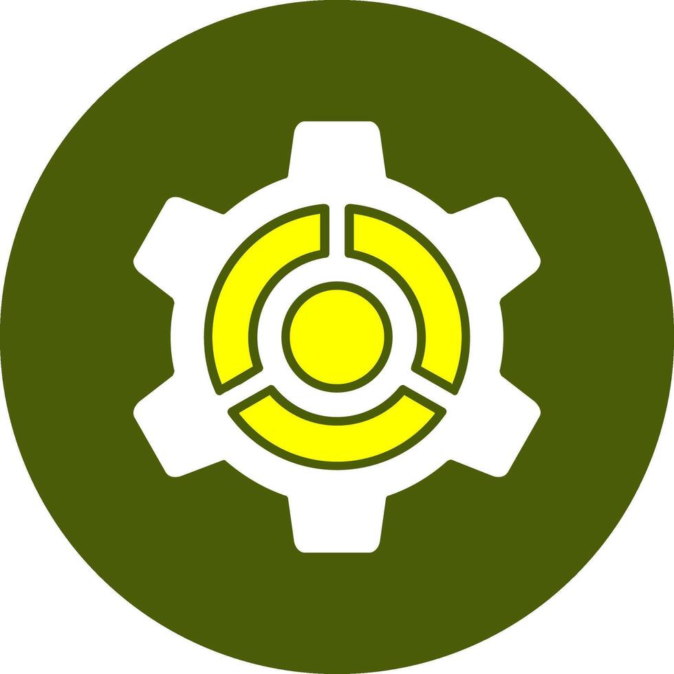 Settings Solid Style Colorful Icon vector