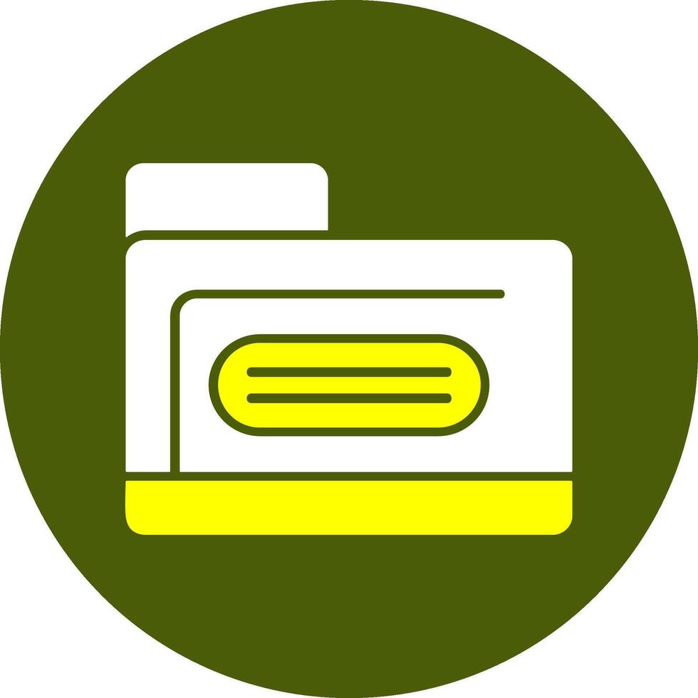 Folder Solid Style Colorful Icon vector