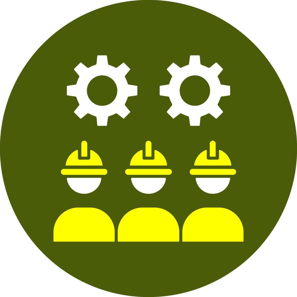 Teamwork Solid Style Colorful Icon vector