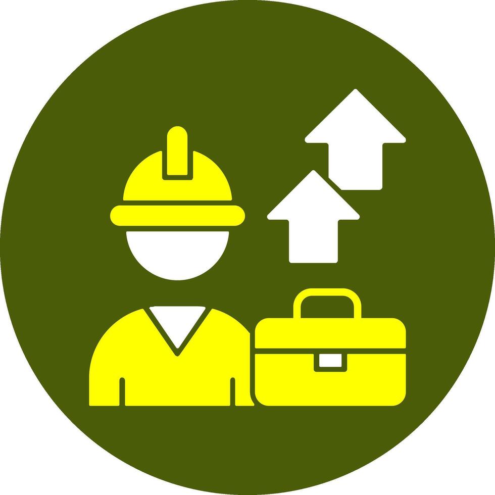 Job Promotion Solid Style Colorful Icon vector