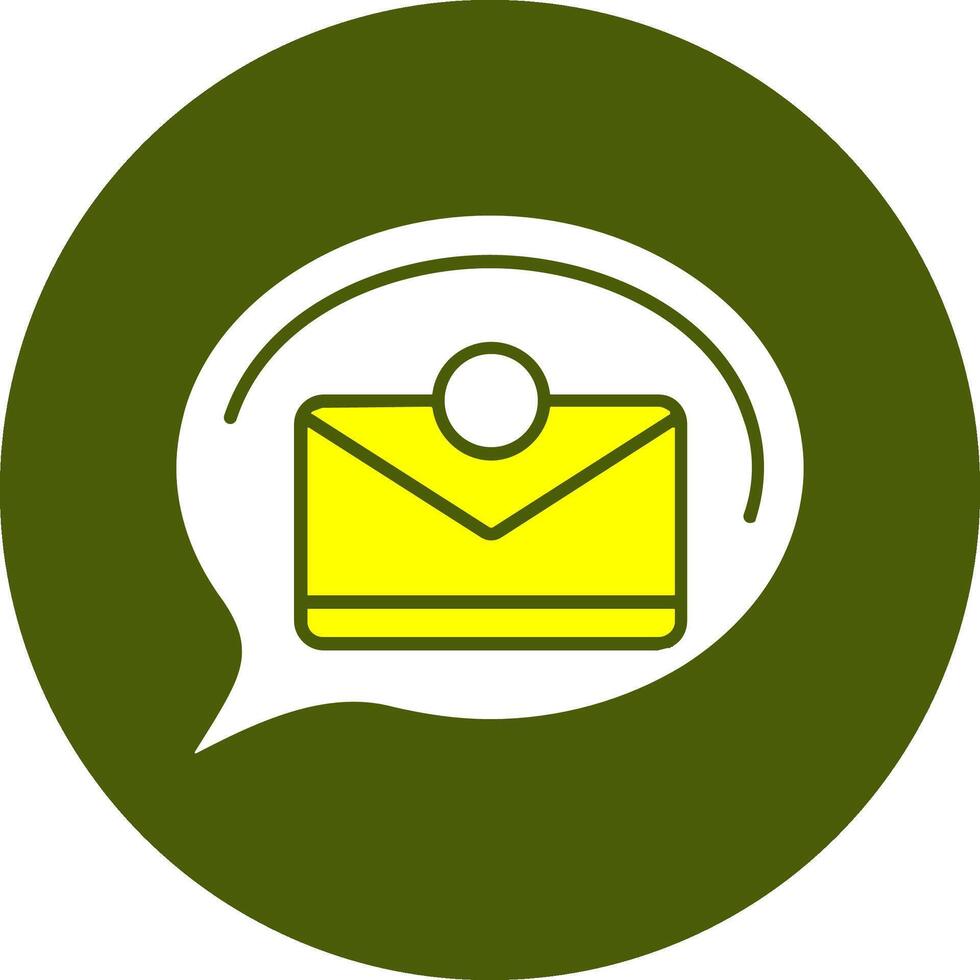 New email Solid Style Colorful Icon vector