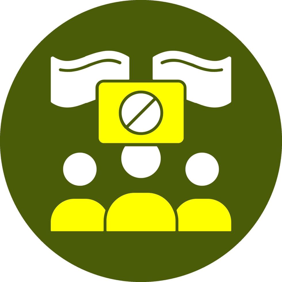 Union Rally Solid Style Colorful Icon vector