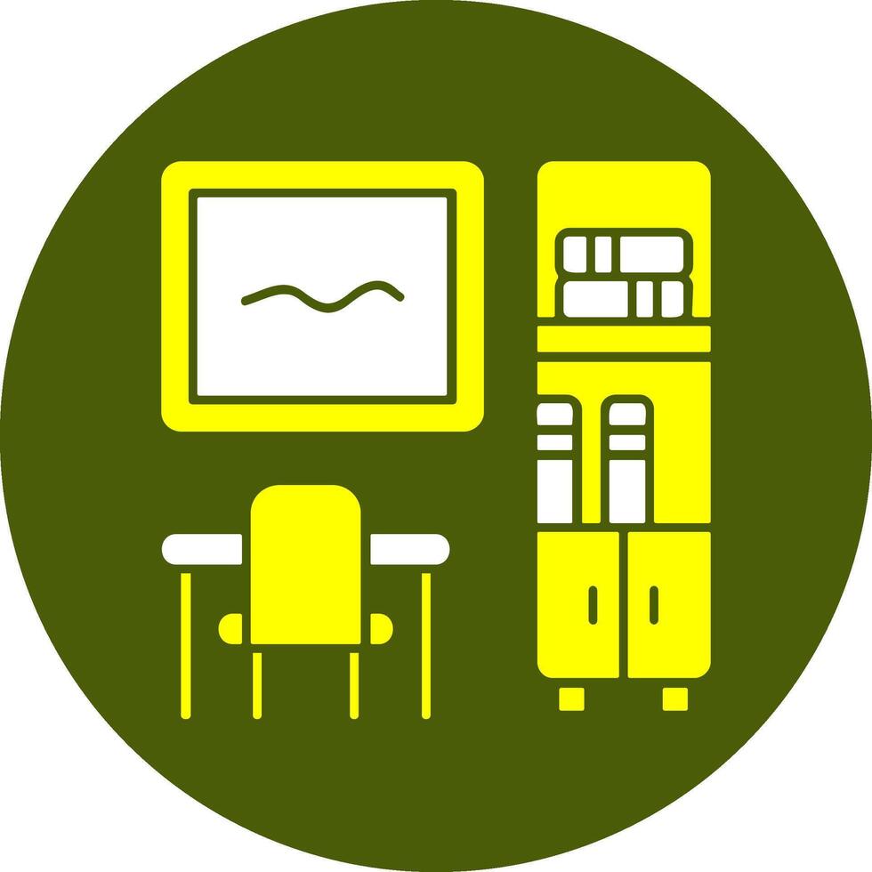 Classroom library corner Solid Style Colorful Icon vector