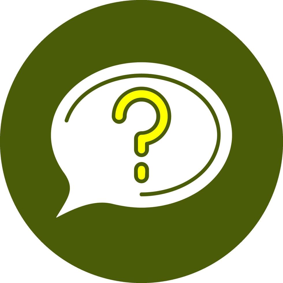 Question mark Solid Style Colorful Icon vector