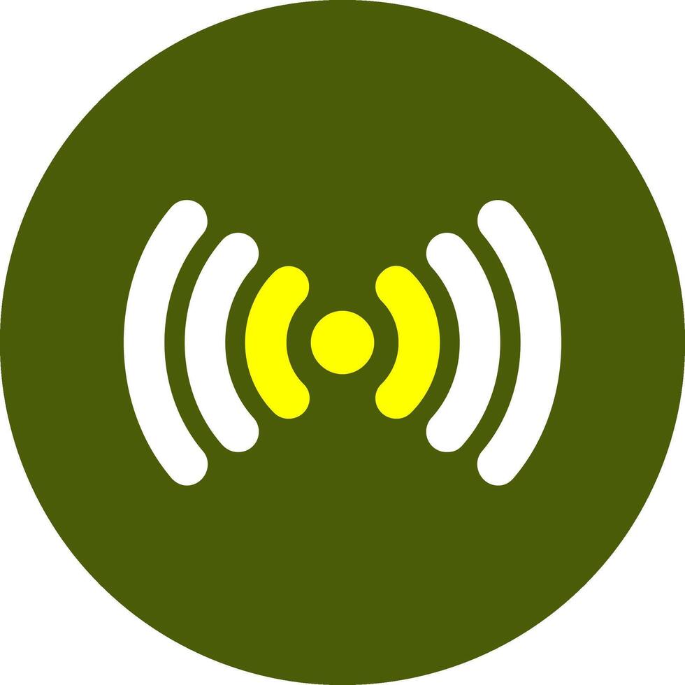 Signal Solid Style Colorful Icon vector