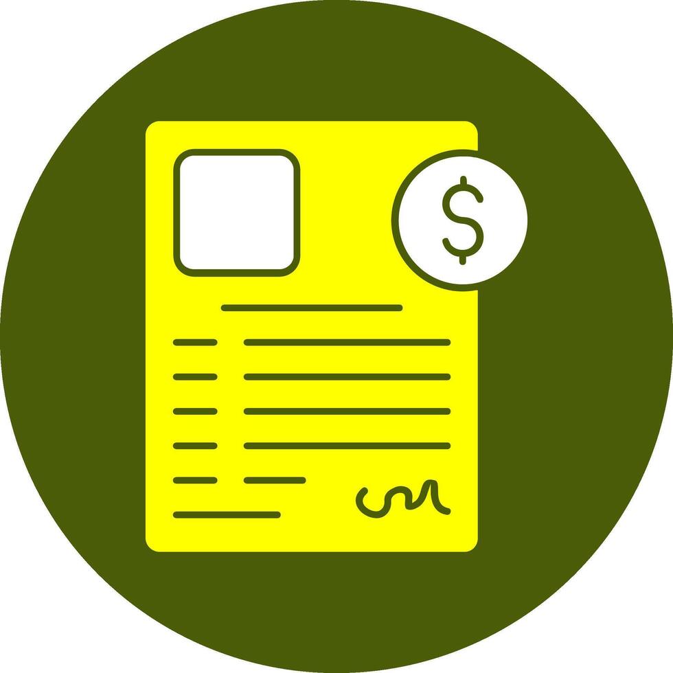 Employment Contract Solid Style Colorful Icon vector