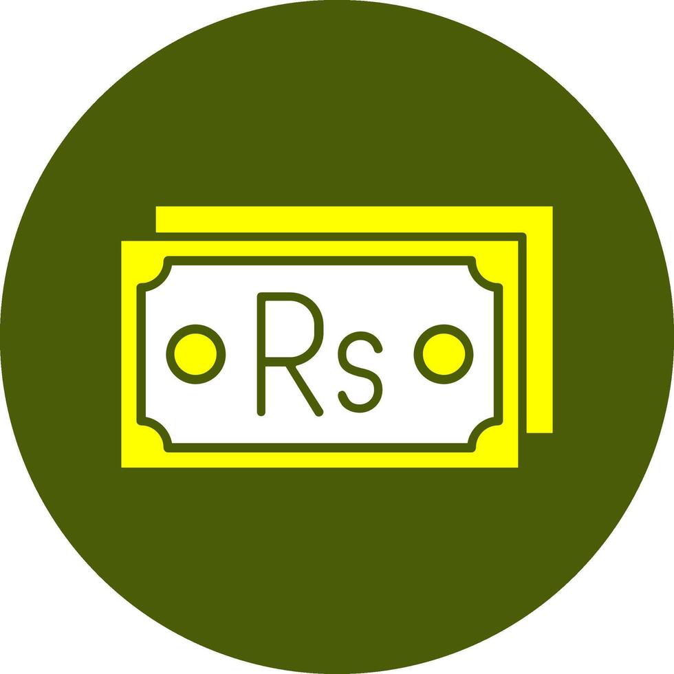 Pakistani rupee Note Solid Style Colorful Icon vector