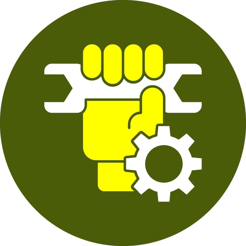 Labor Day Banner Solid Style Colorful Icon vector