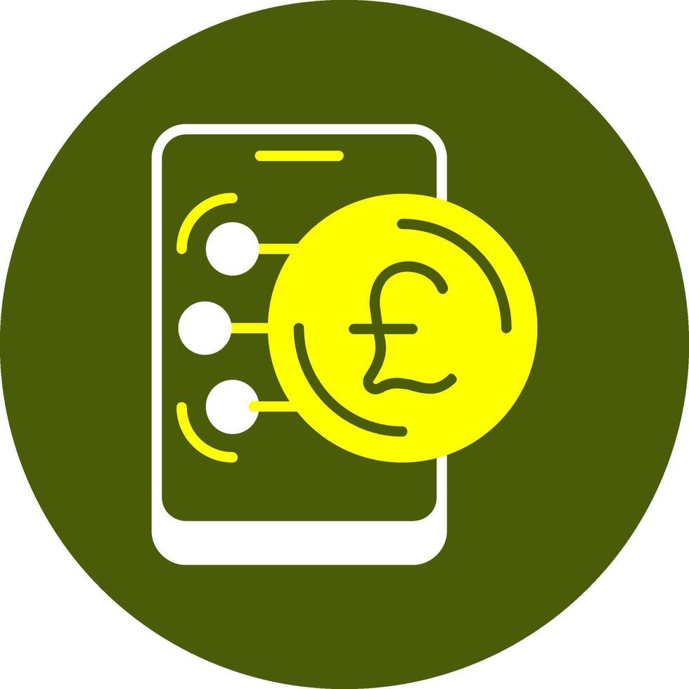 British Pound Sterling Solid Style Colorful Icon vector