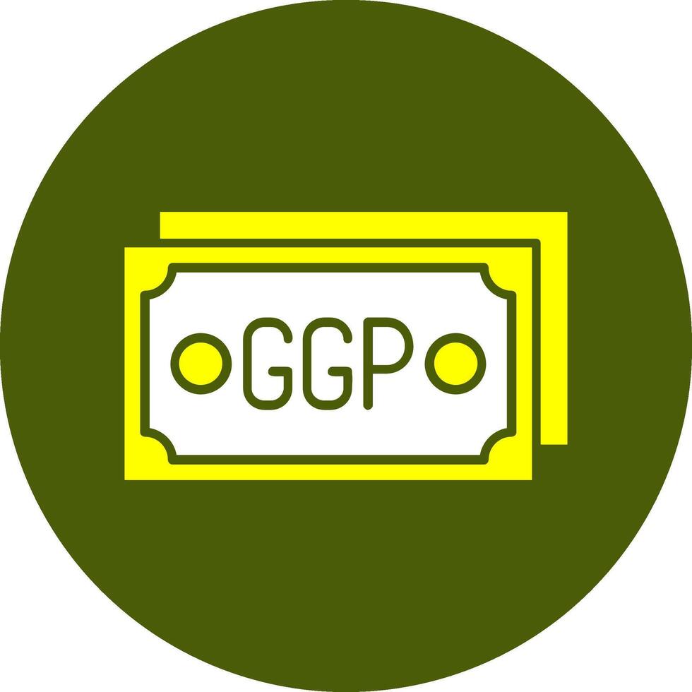 Guernsey Pound Note Solid Style Colorful Icon vector