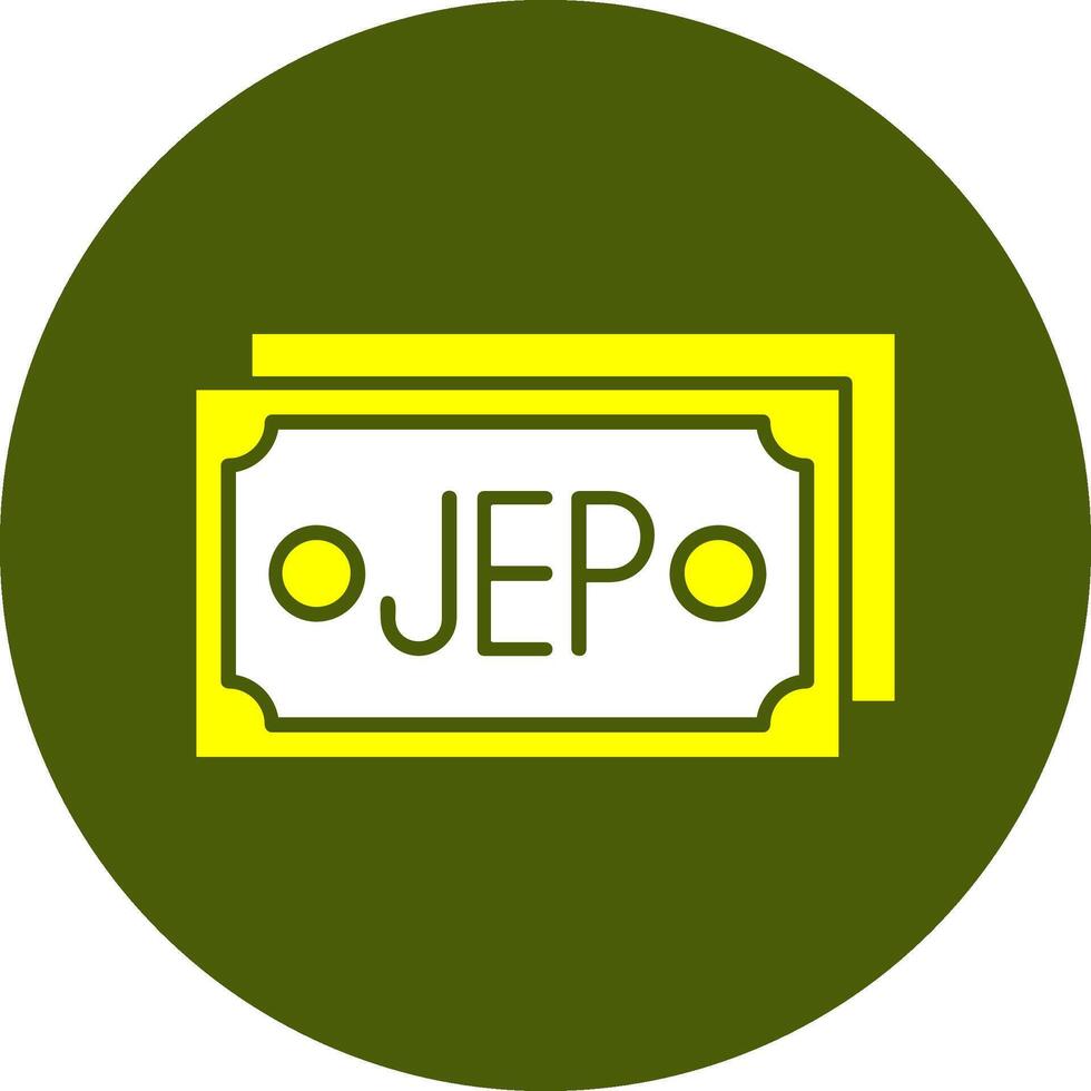 Jersey Pound Note Solid Style Colorful Icon vector
