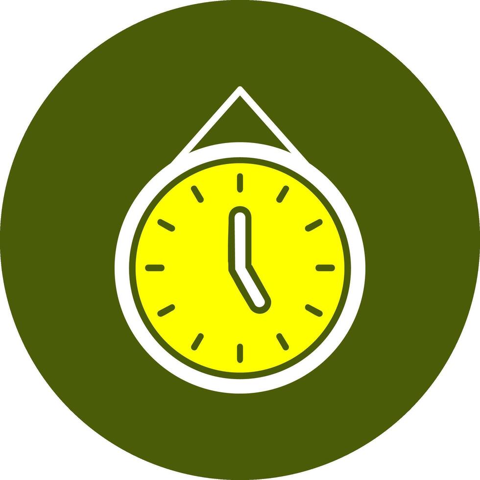 Clock Solid Style Colorful Icon vector