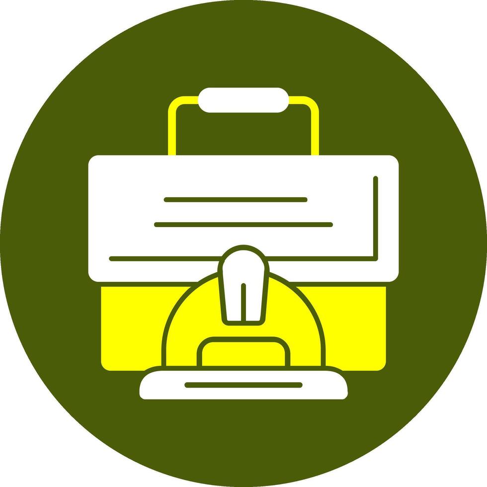 Briefcase Solid Style Colorful Icon vector