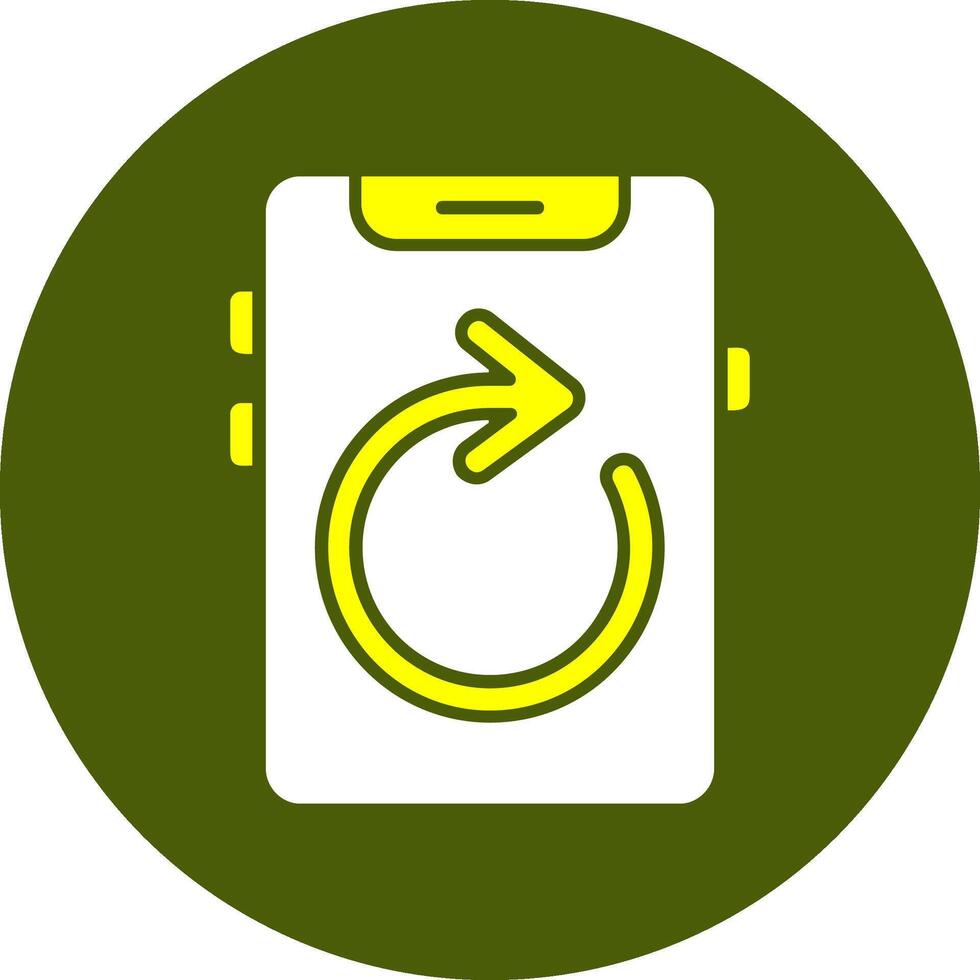 Rotate Solid Style Colorful Icon vector
