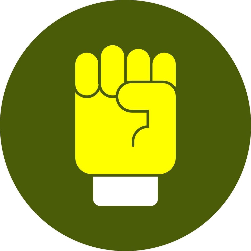 Raising Fist Solid Style Colorful Icon vector