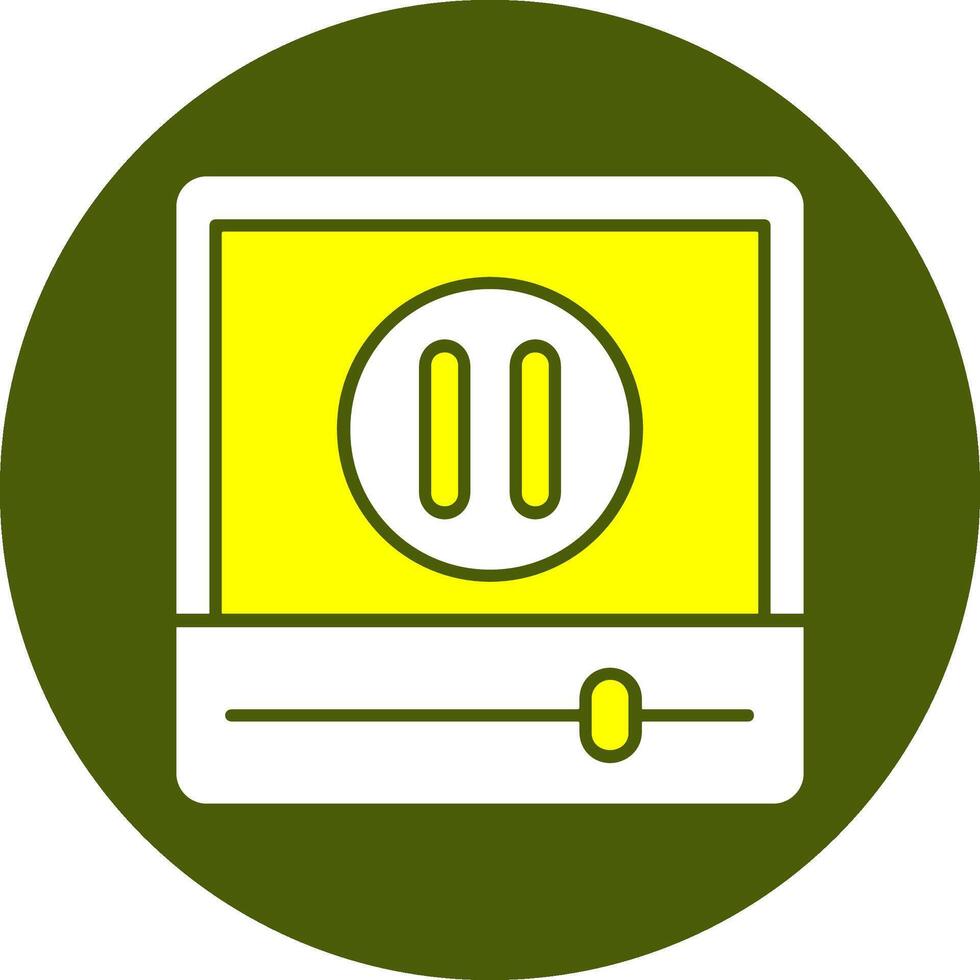 Pause Solid Style Colorful Icon vector
