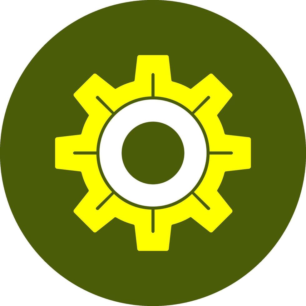 Gear Solid Style Colorful Icon vector