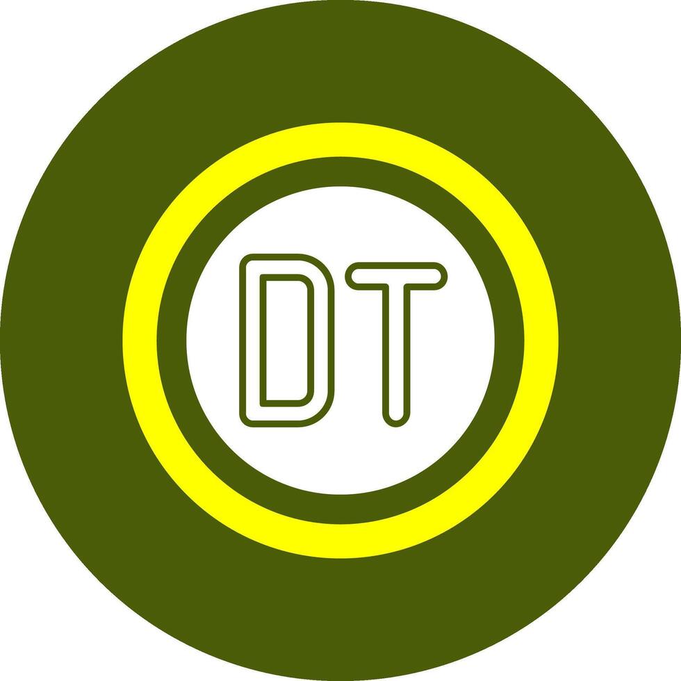 Tunisian Dinar Sign Solid Style Corlorful Icon vector