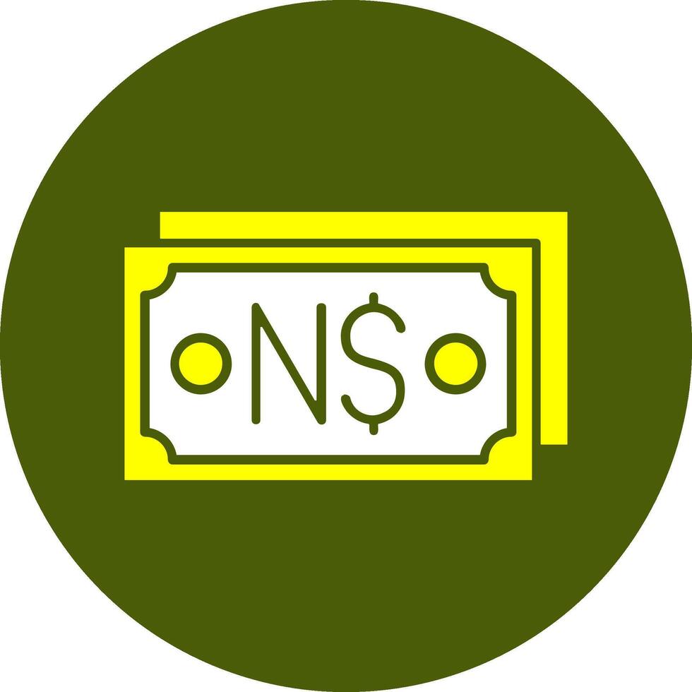 Kiribati Dollar Note Solid Style Colorful Icon vector