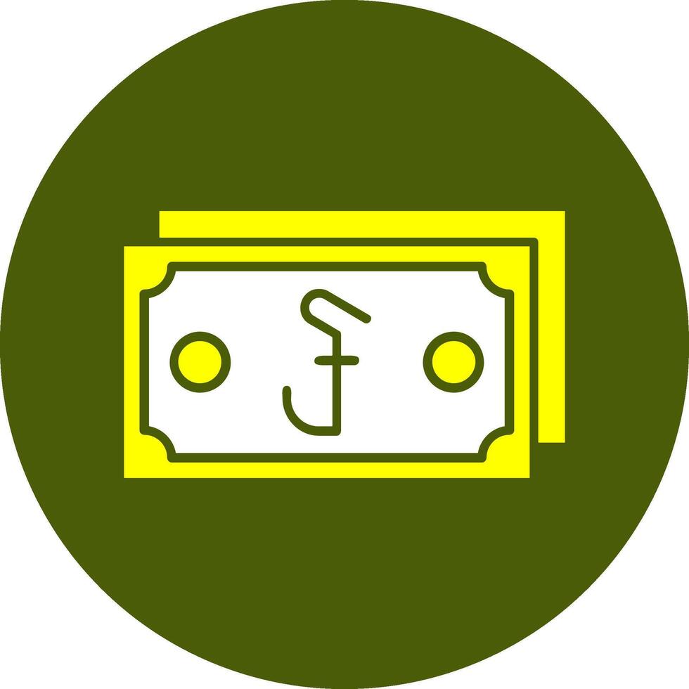 Cambodian Riel Note Solid Style Colorful Icon vector