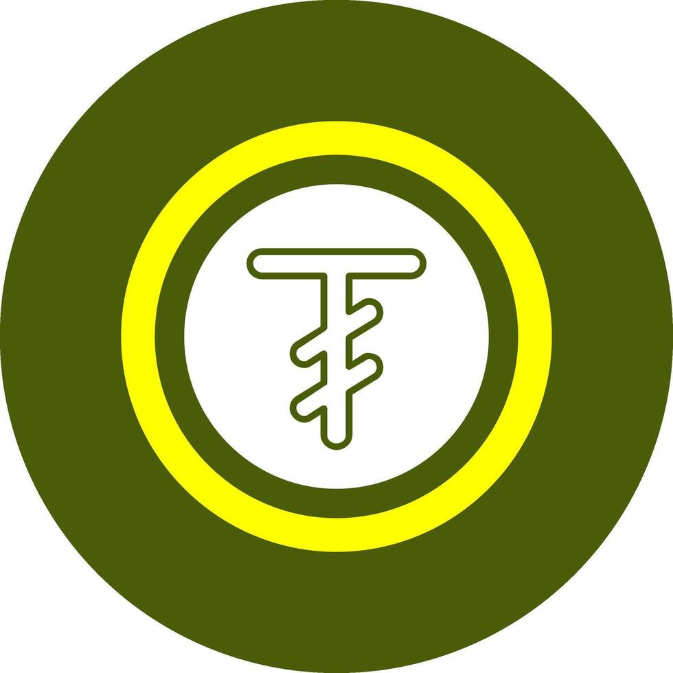 Mongolian Tugrik Sign Solid Style Corlorful Icon vector