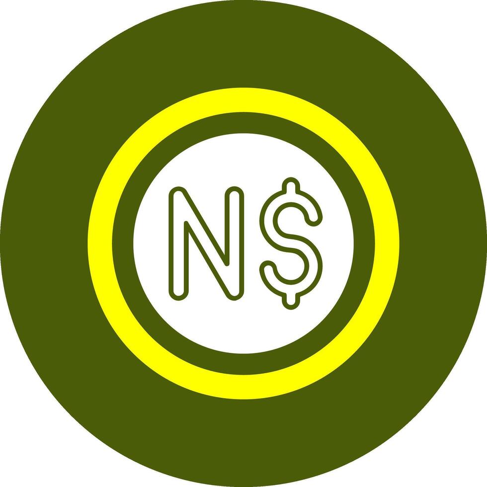 Kiribati Dollar Sign Solid Style Corlorful Icon vector