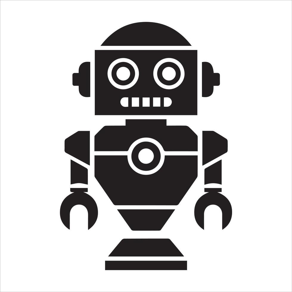 Modern robot icon trendy flat design vector