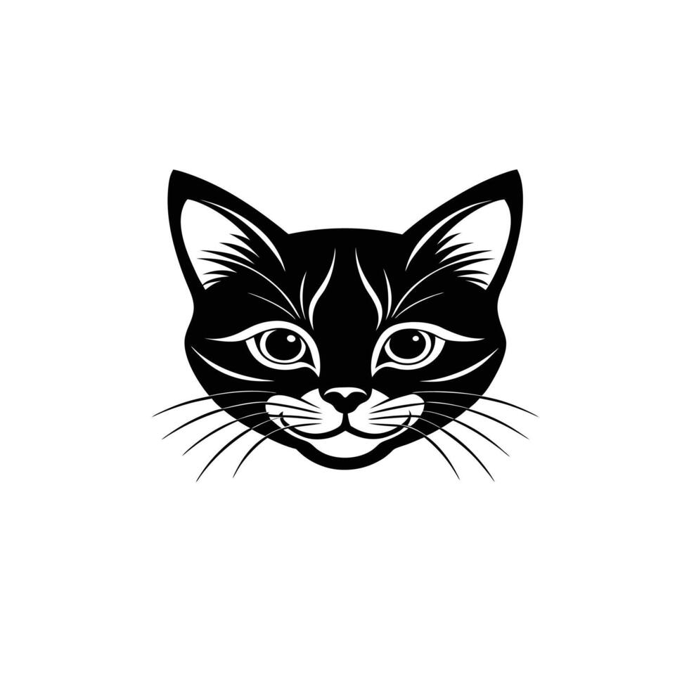 cat icon head vector