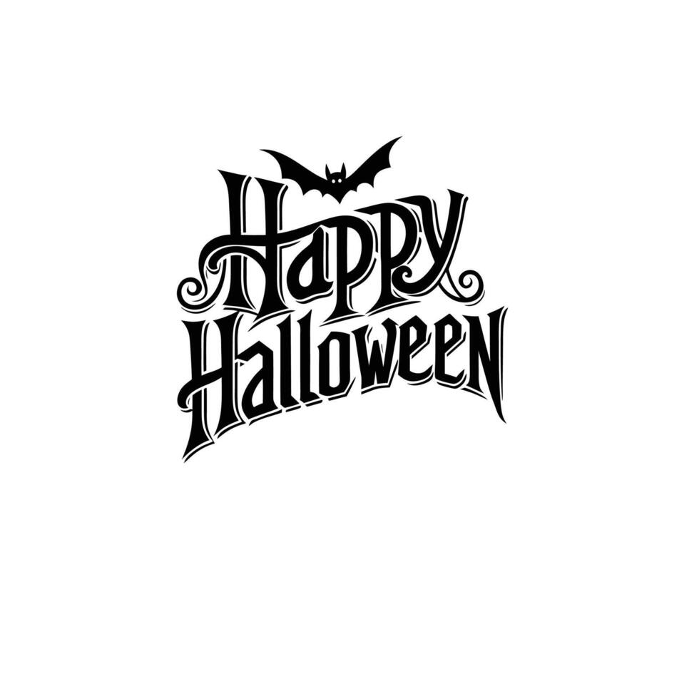 typography Happy Halloween vector