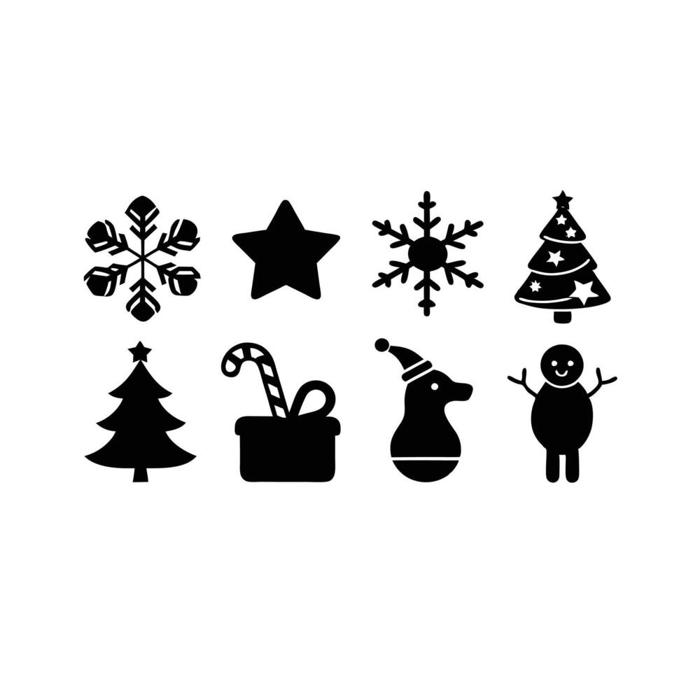 Christmas set icon vector
