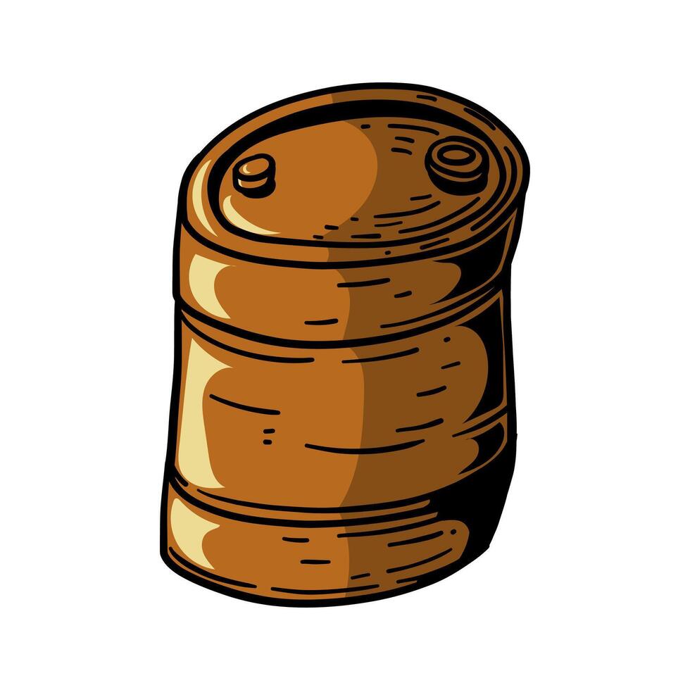 oil drum illustration for design, template, logo, icon, character design, etc vector