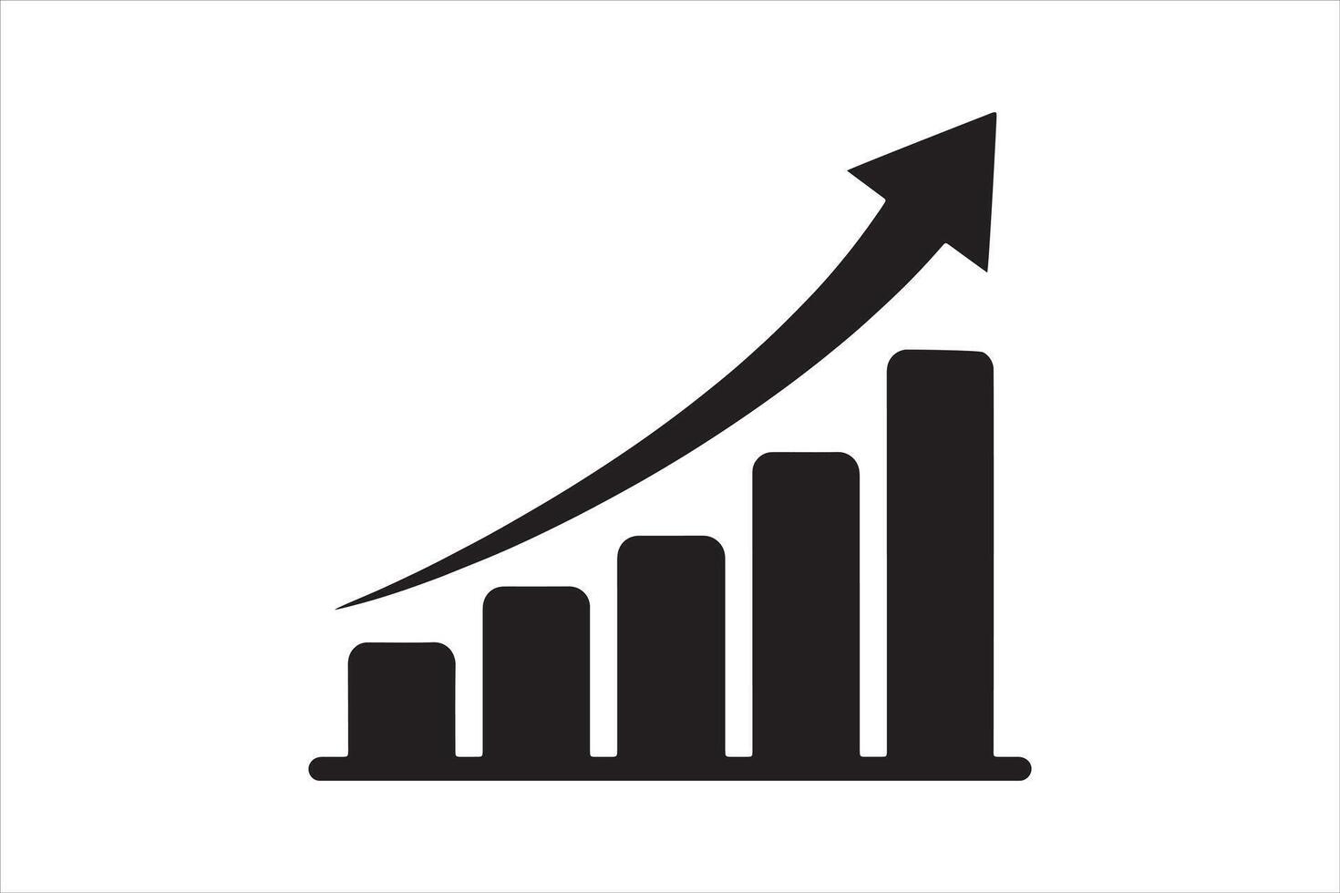 Economic Growth Bar Graph Rising Statistics Bar Chart vector